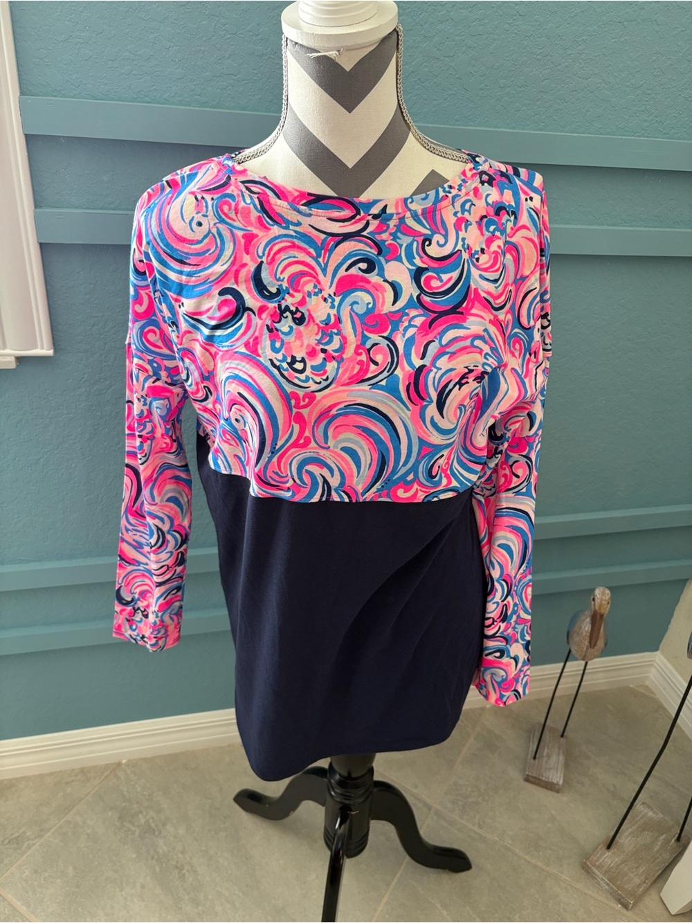 Lilly Pulitzer Finn Top Raz Berry Size S NWOT